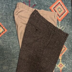 Banana Republic Men's Black and Tan Dress Pants